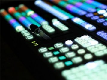 Switcher in a studio control room 